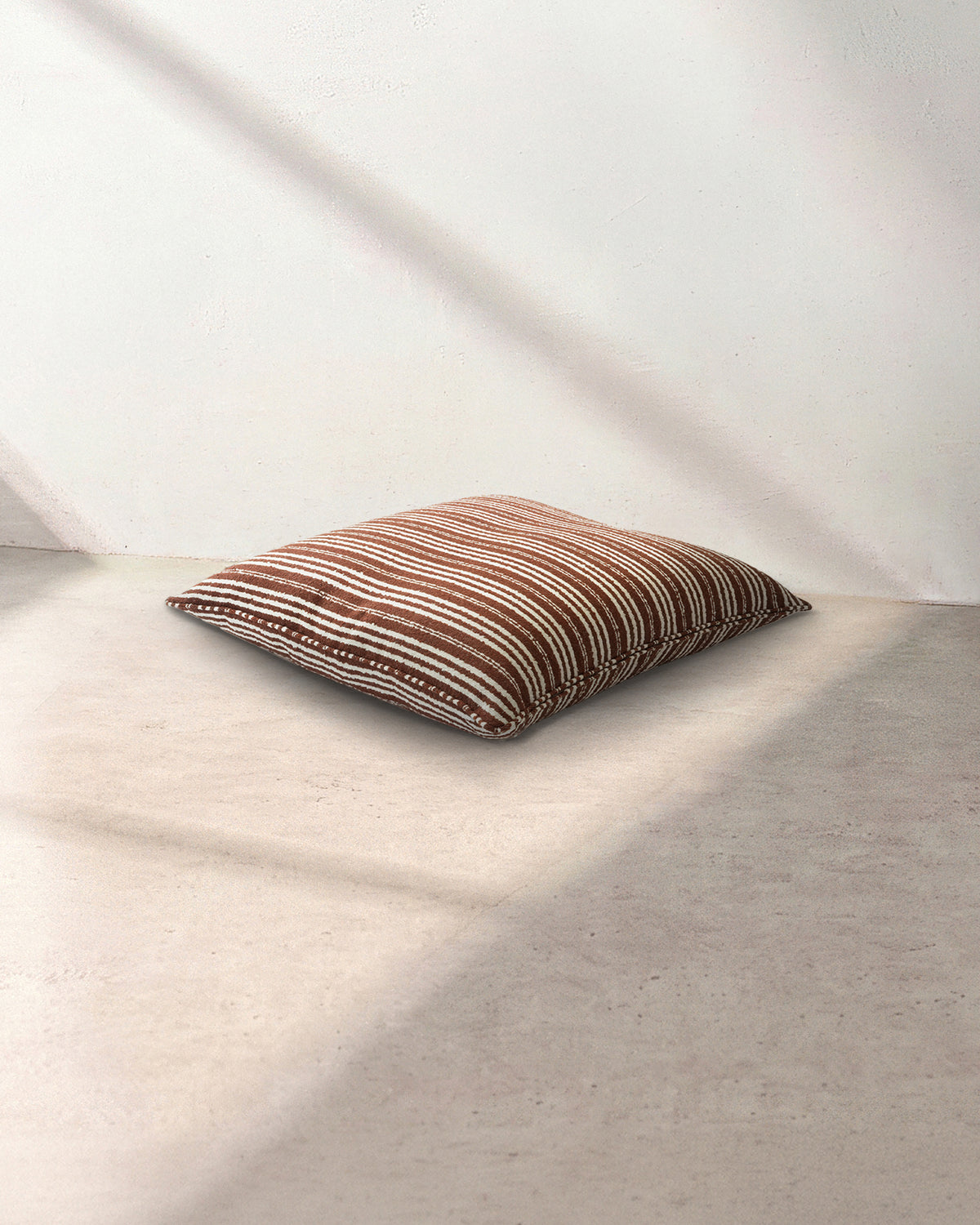 Calypso Fine Stripe Floor Cushion - Pindan