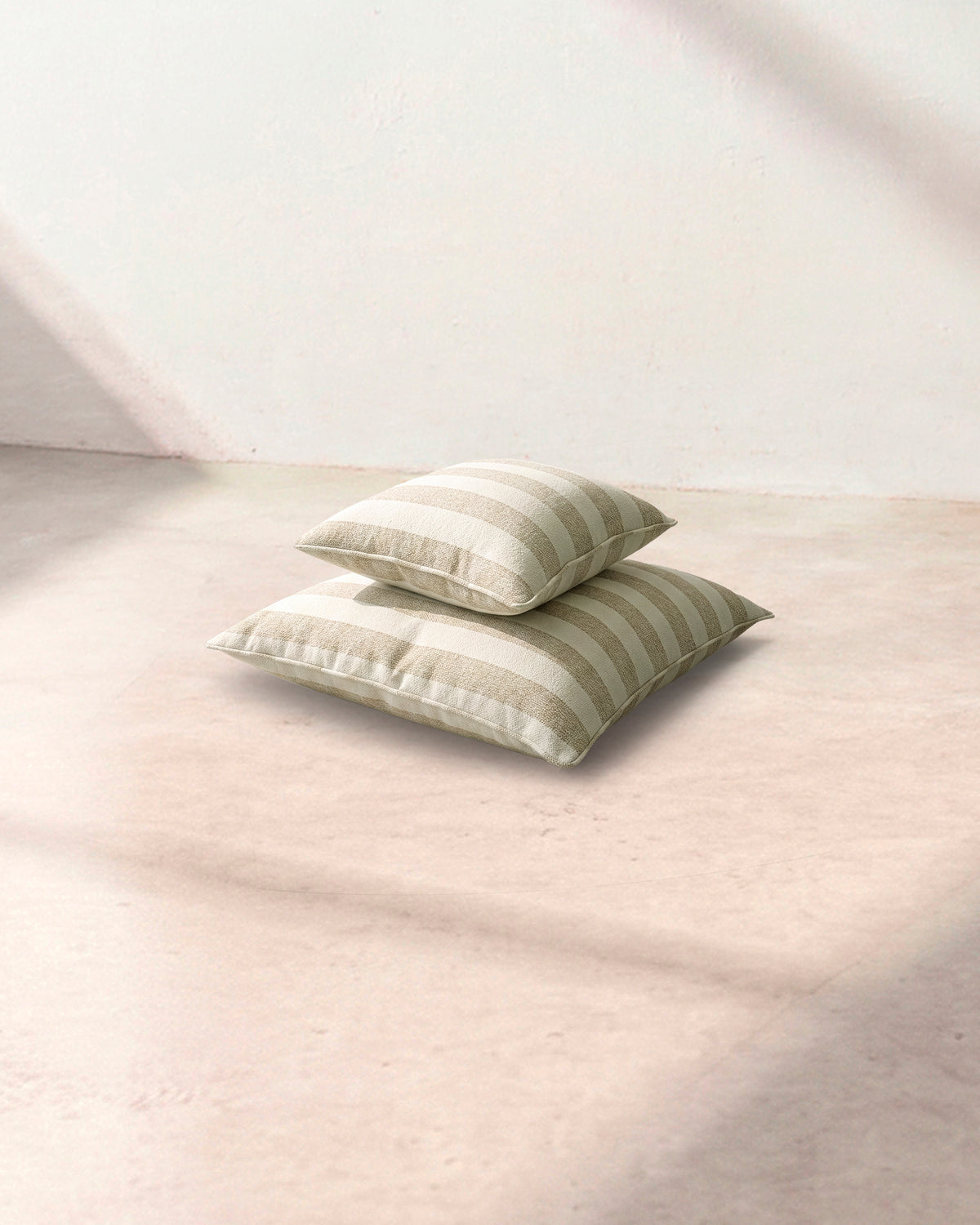 Calypso Outdoor Thick Stripe Cushion - Sesame