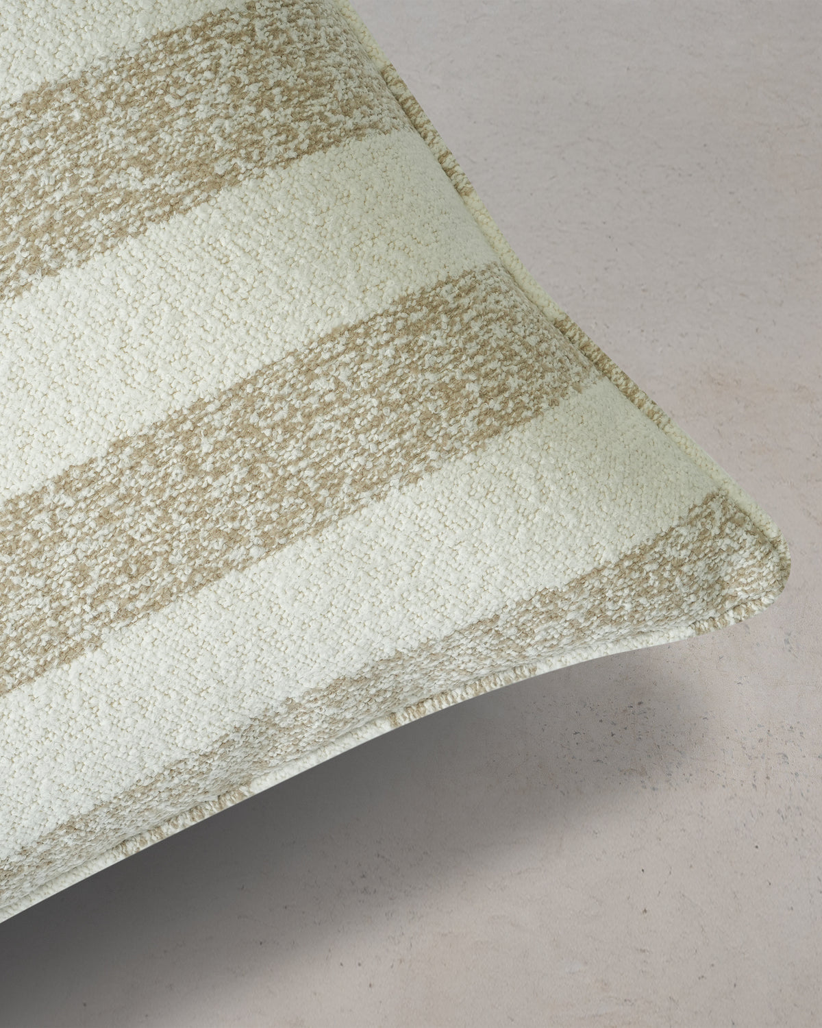 Calypso Thick Stripe Floor Cushion - Sesame