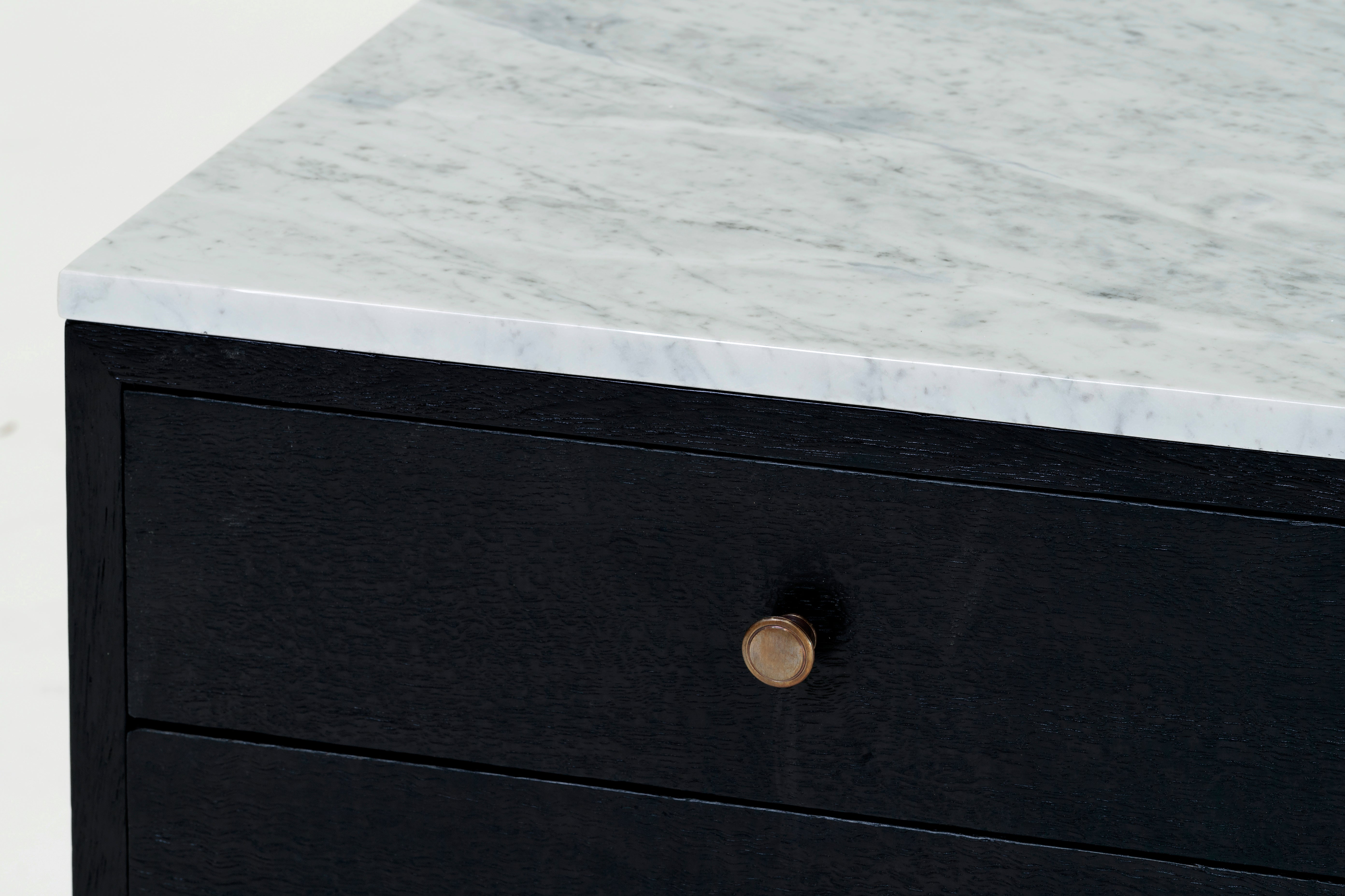 Marilyn Bedside - Black/White Marble