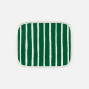 Oiva Rectangular Piccolo Plate - Green/White