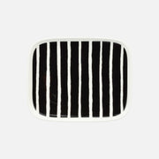 Oiva Rectangular Piccolo Plate - Black/White