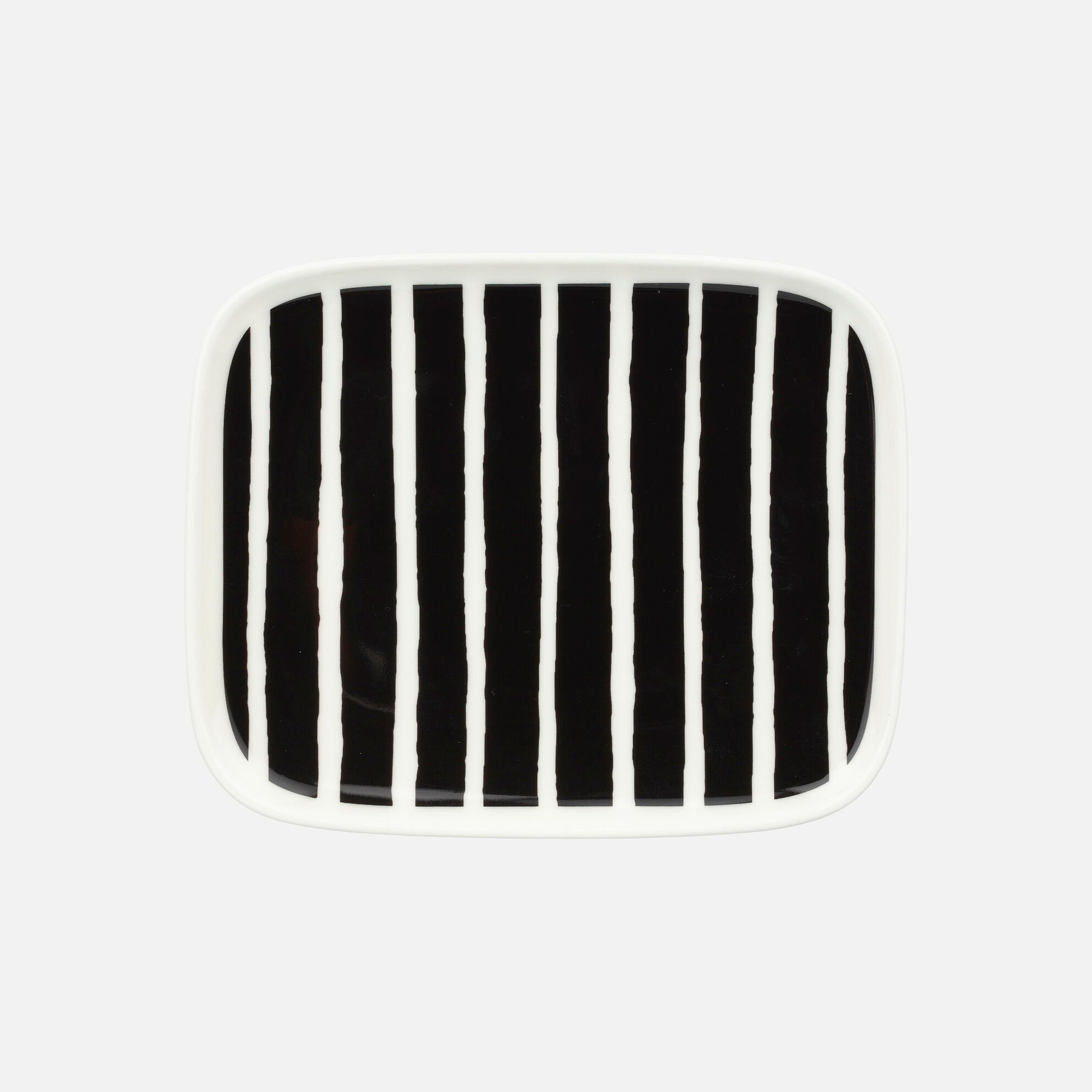 Oiva Rectangular Piccolo Plate - Black/White