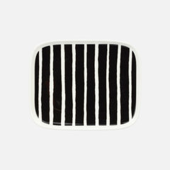 Oiva Rectangular Piccolo Plate - Black/White