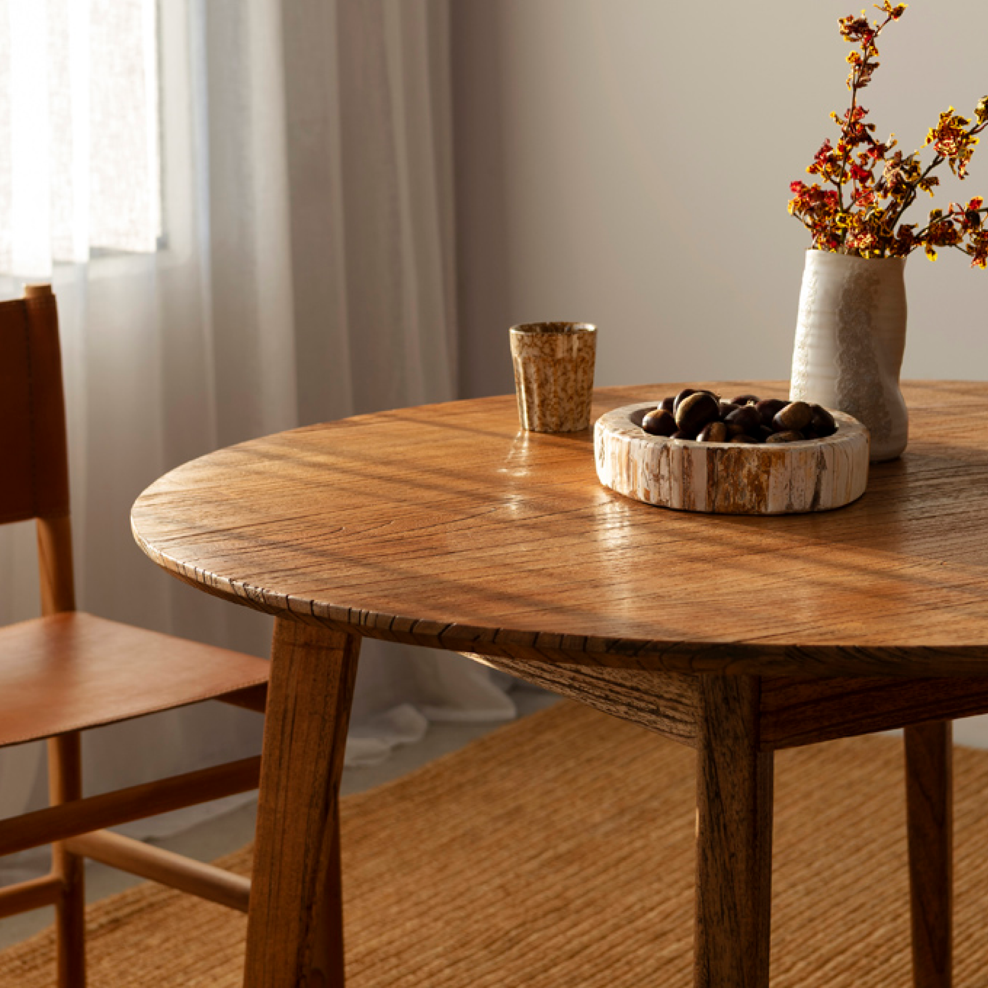 Marilyn Round Dining Table - Antique Mindi