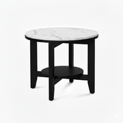 Norveau Side Table - Black/White Marble