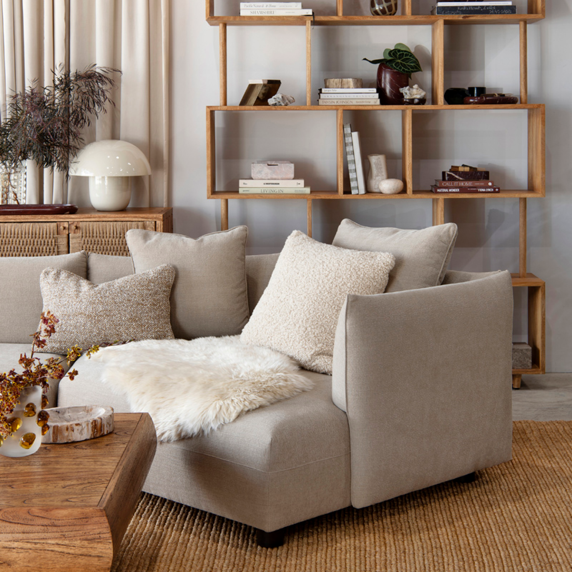 Oscar Right Chaise Sofa - Rye