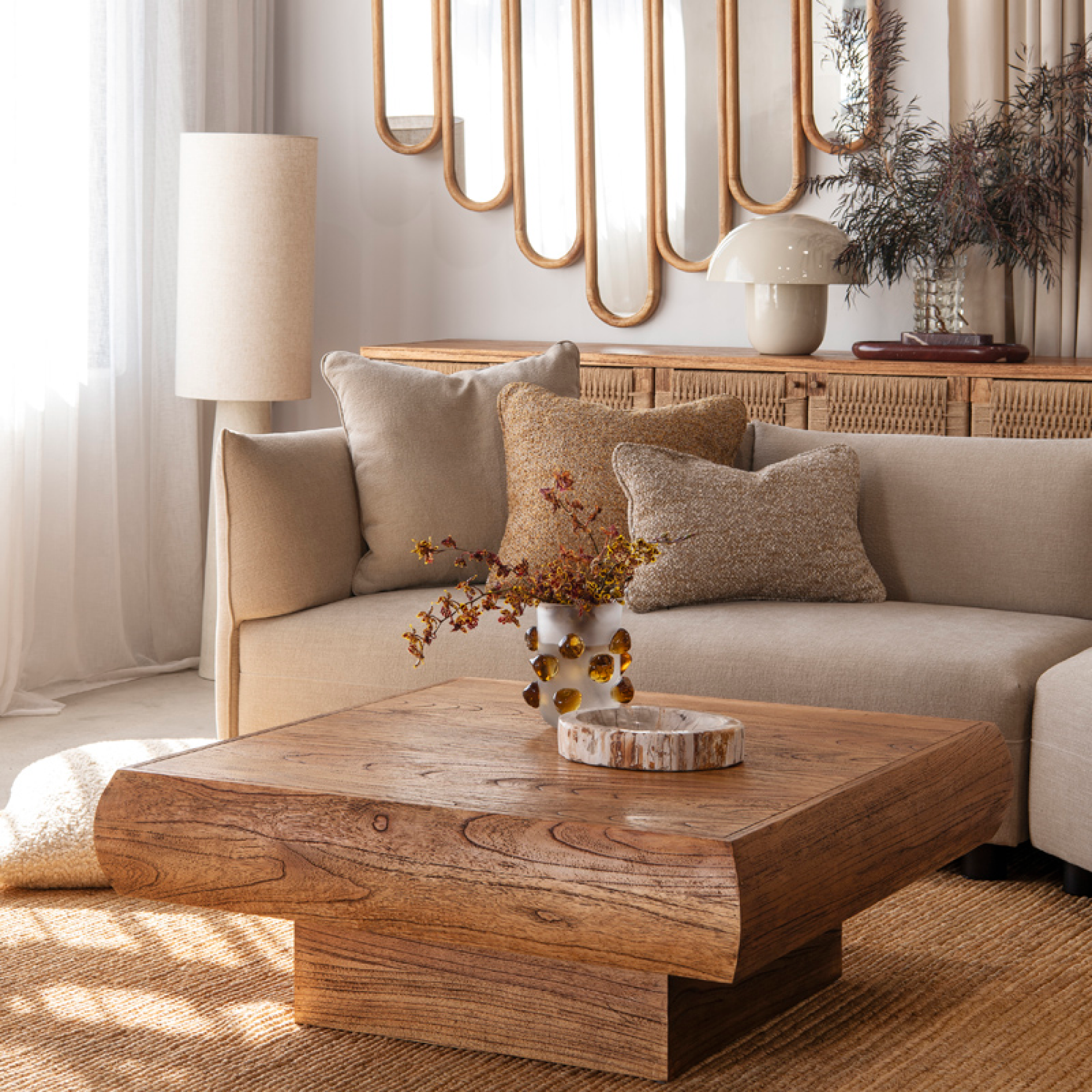 Pierce Square Coffee Table - Antique Mindi