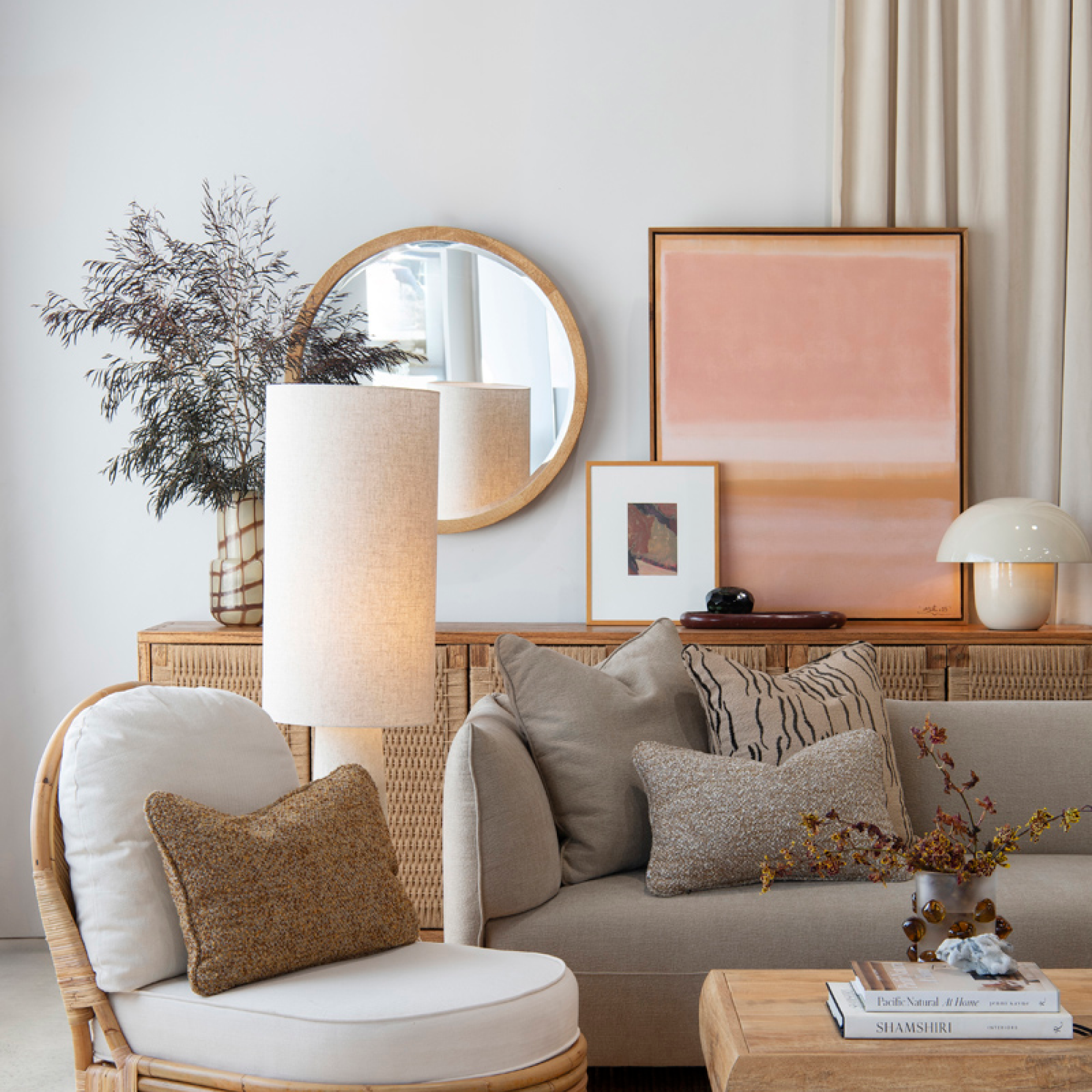 Retreat Round Mirror - Rustic Matte