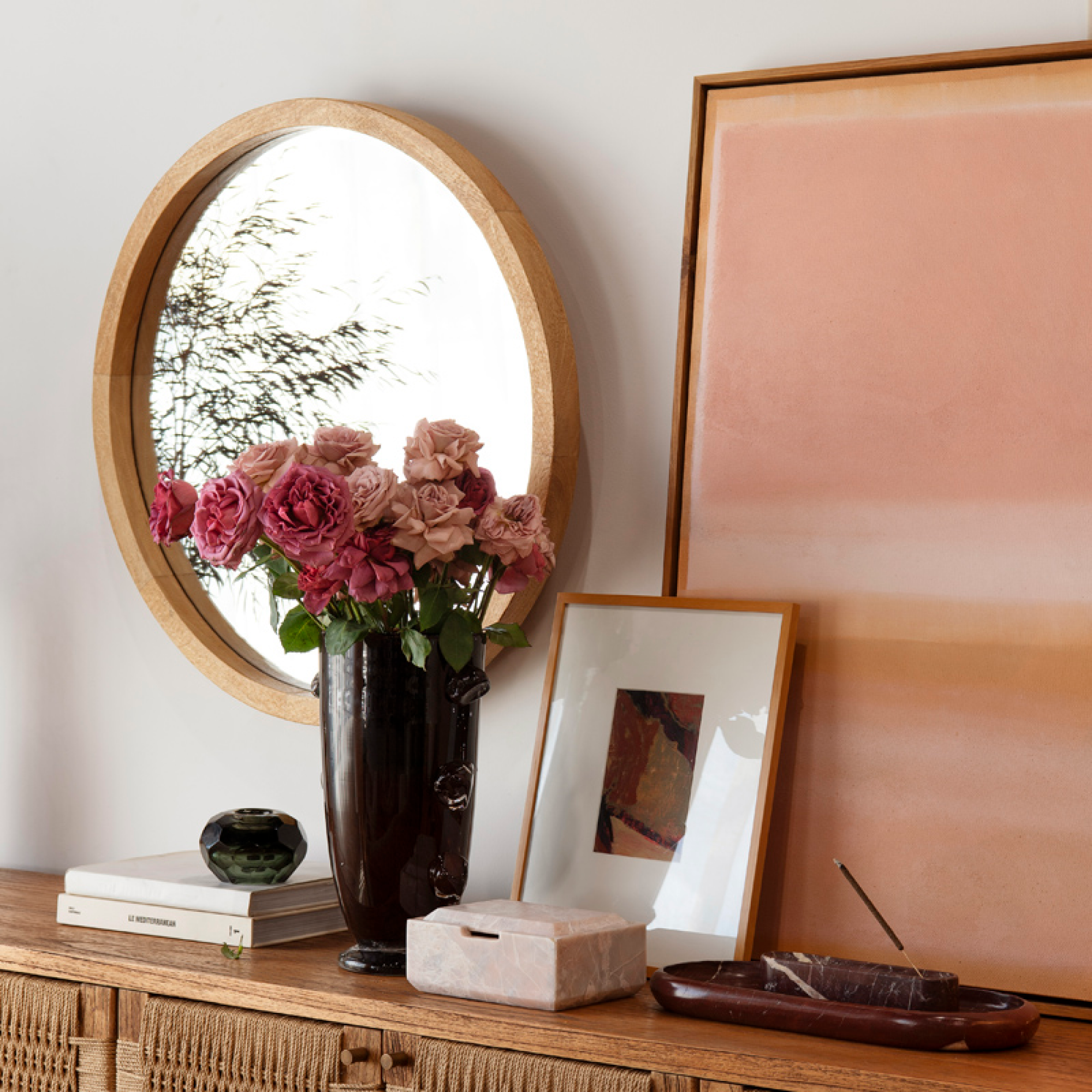 Retreat Round Mirror - Rustic Matte