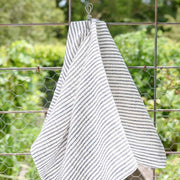 Marina Tea Towel - White/Ink Stripe