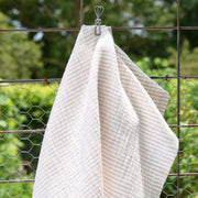 Marina Tea Towel - White/Natural Stripe