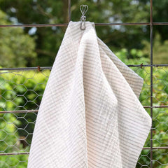 Marina Tea Towel - White/Natural Stripe
