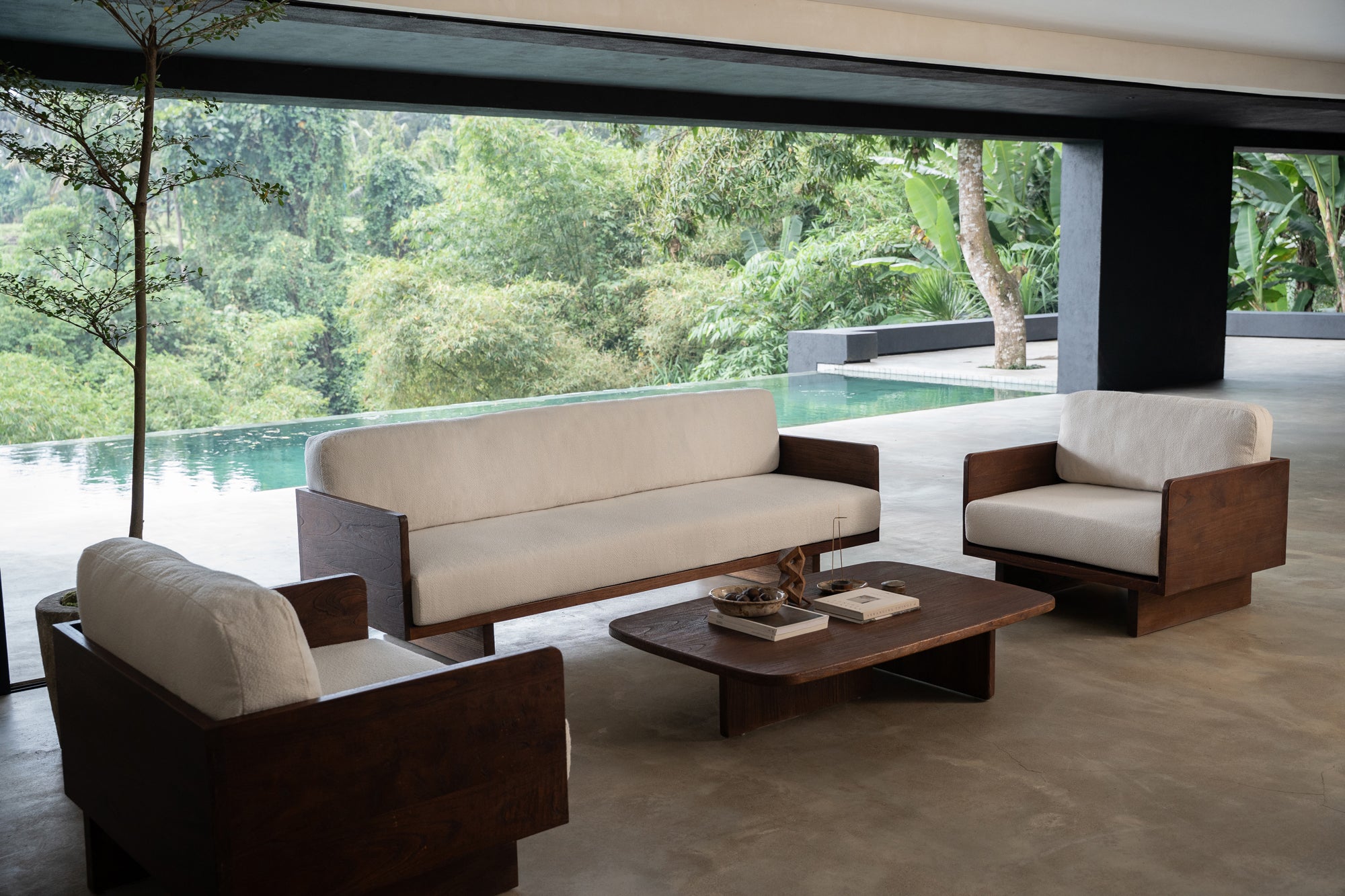 Platform Sofa - Rustic Walnut