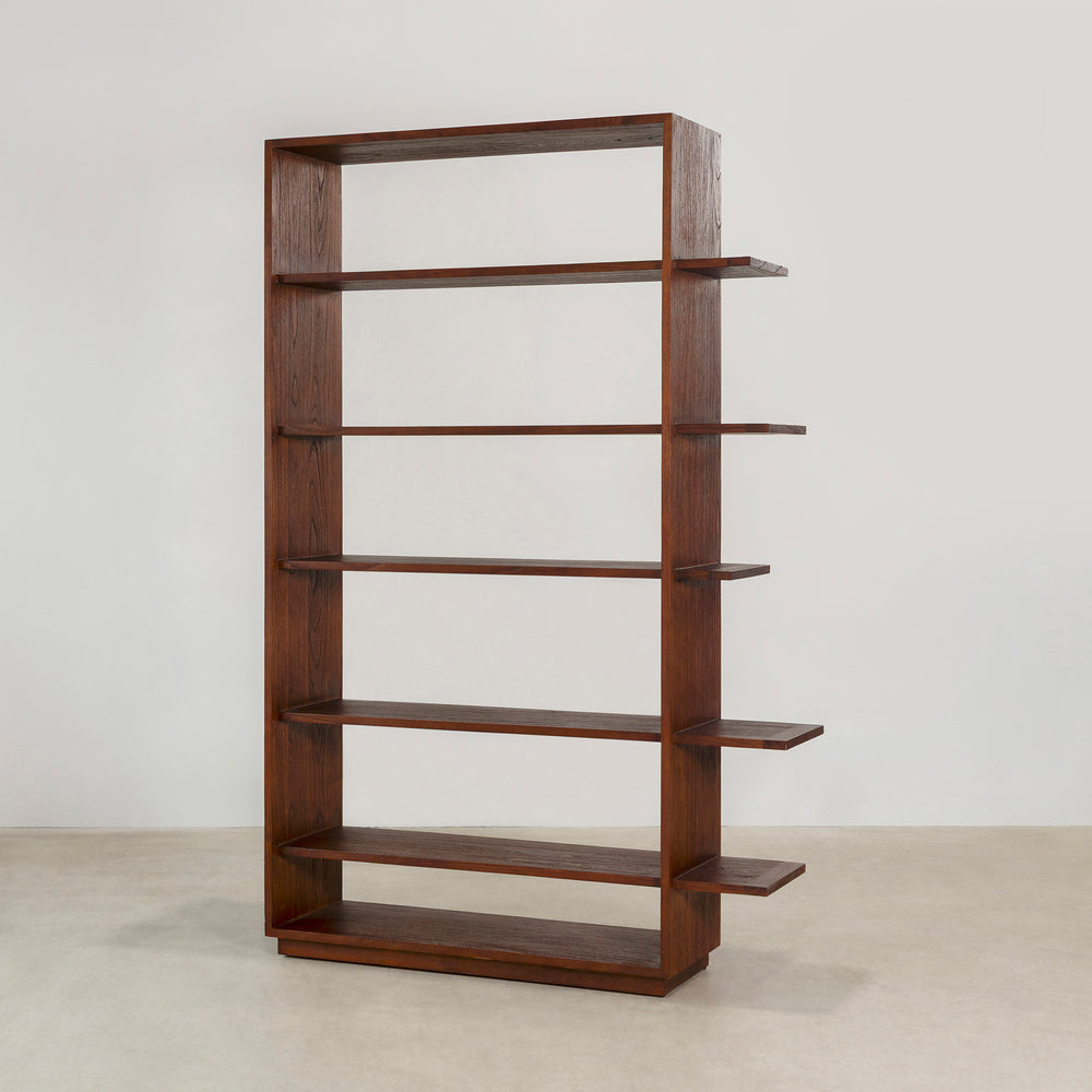 Yuli Bookcase - Rustic Walnut