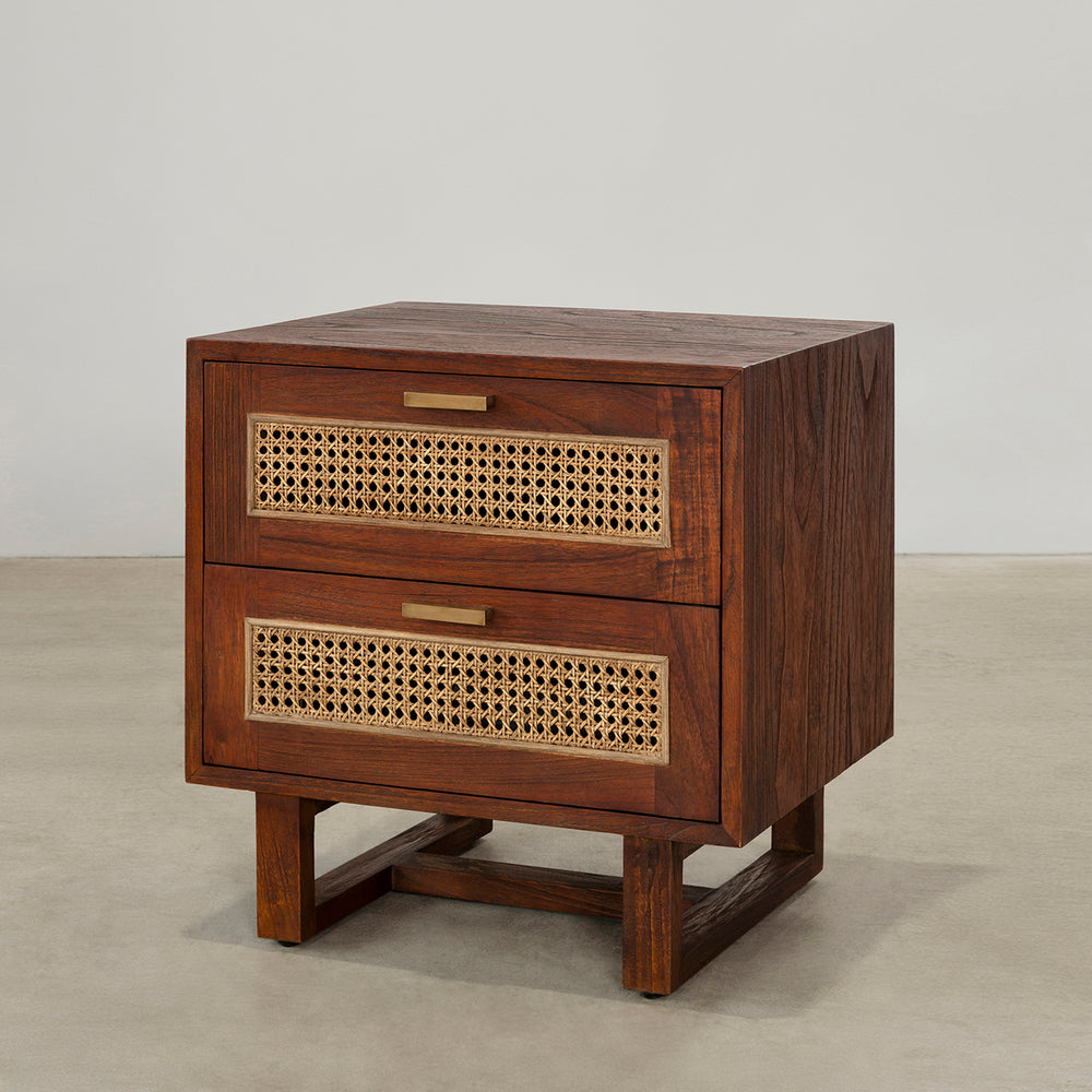 Fitzgerald Bedside - Rustic Walnut