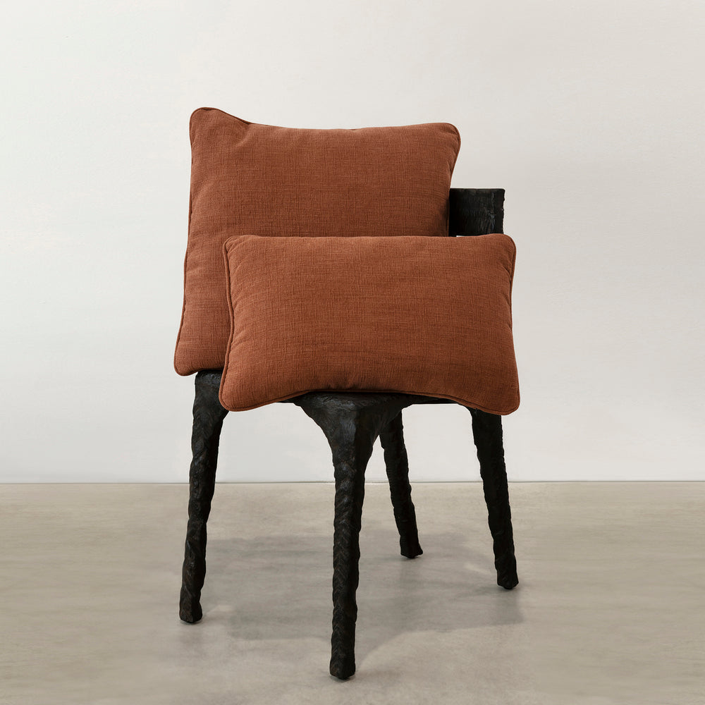 Empire Slub Linen Cushion - Clay