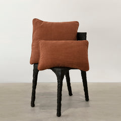 Empire Slub Linen Cushion - Clay