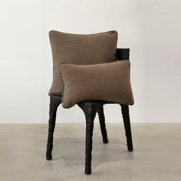 Empire Slub Linen Cushion - Clove