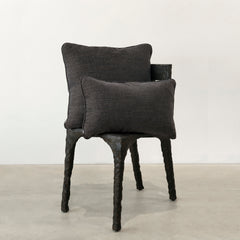 Empire Slub Linen Cushion - Seal Brown