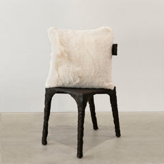 Empire Faux Fur Cushion - Cream