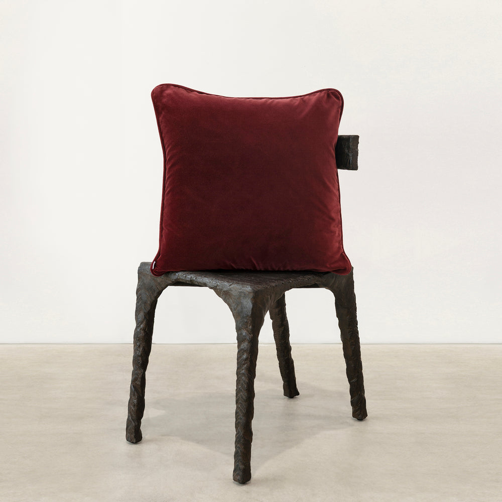 Empire Velvet Cushion - Burgundy