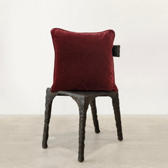Empire Velvet Cushion - Burgundy