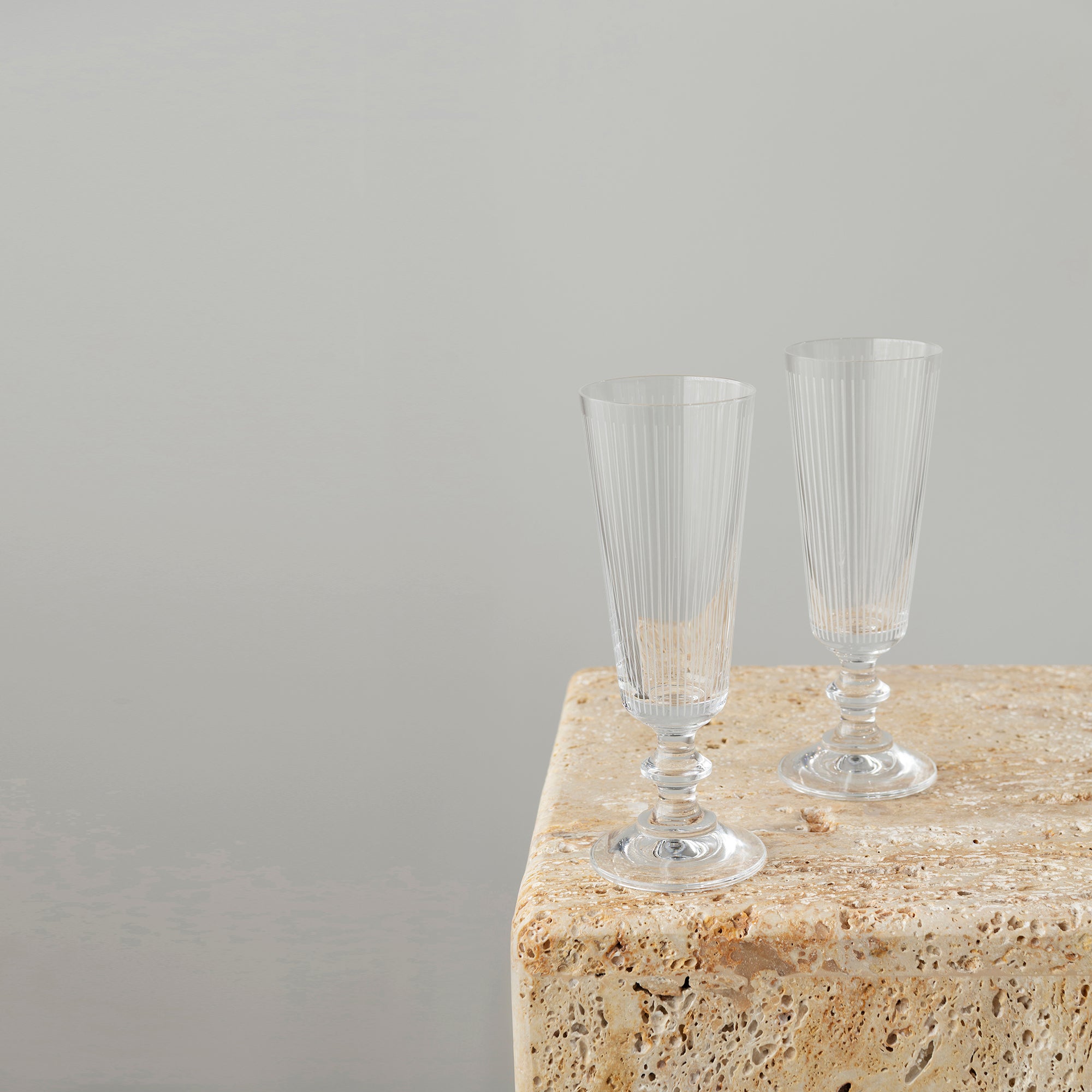 Striped Etched Glassware