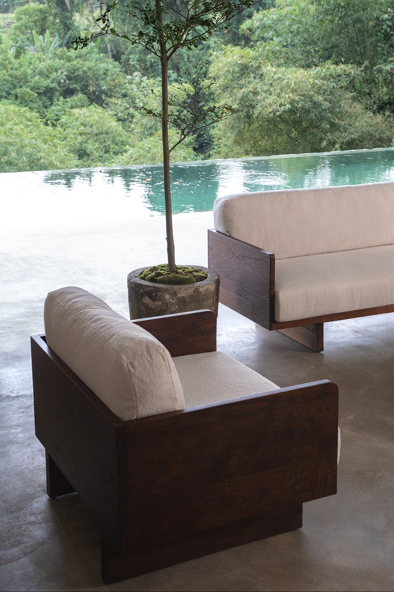 Platform Sofa - Rustic Walnut