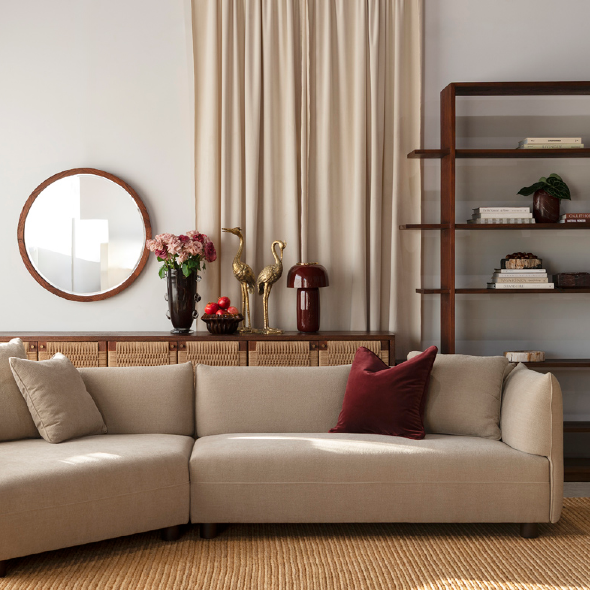 Yuli Bookcase - Rustic Walnut