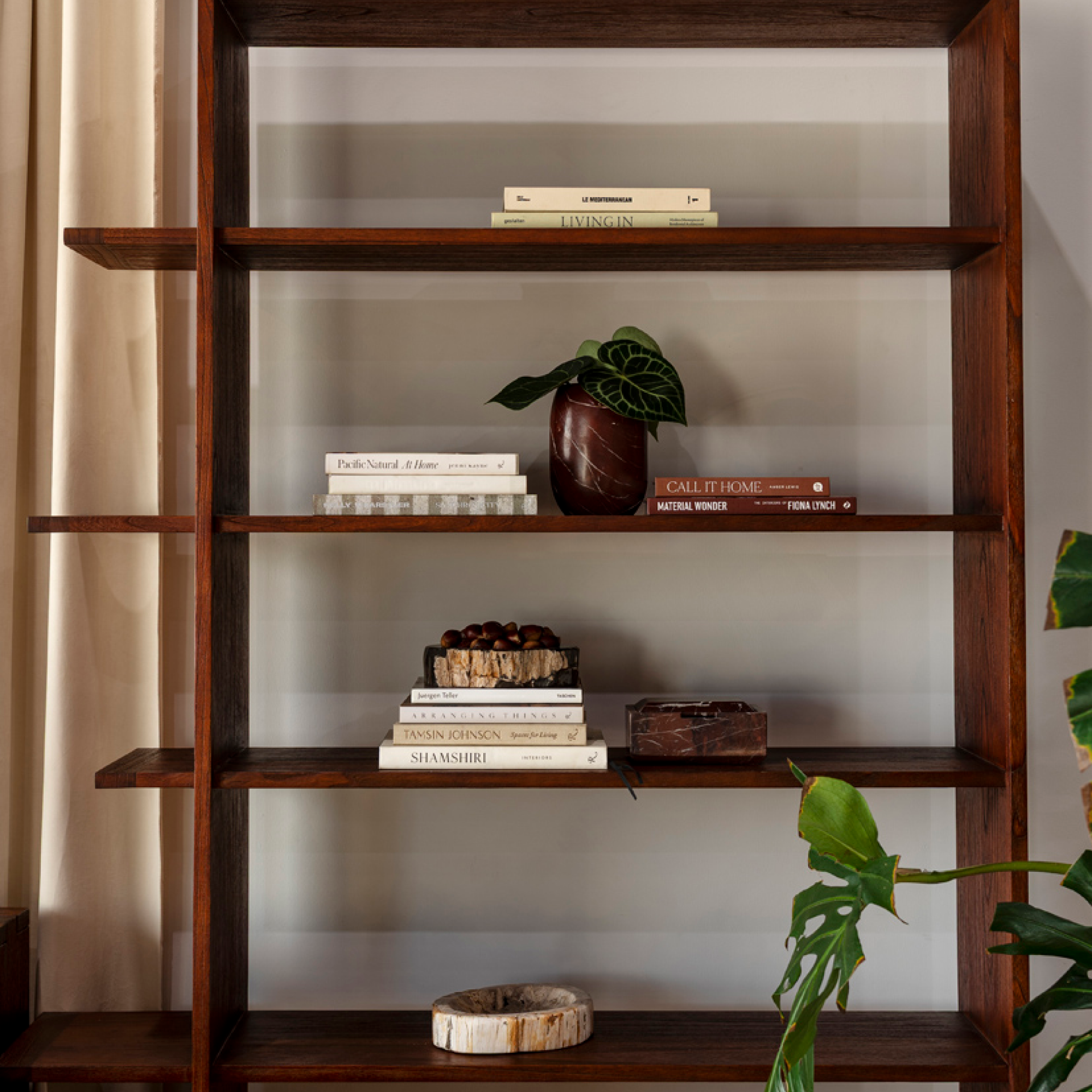 Yuli Bookcase - Rustic Walnut