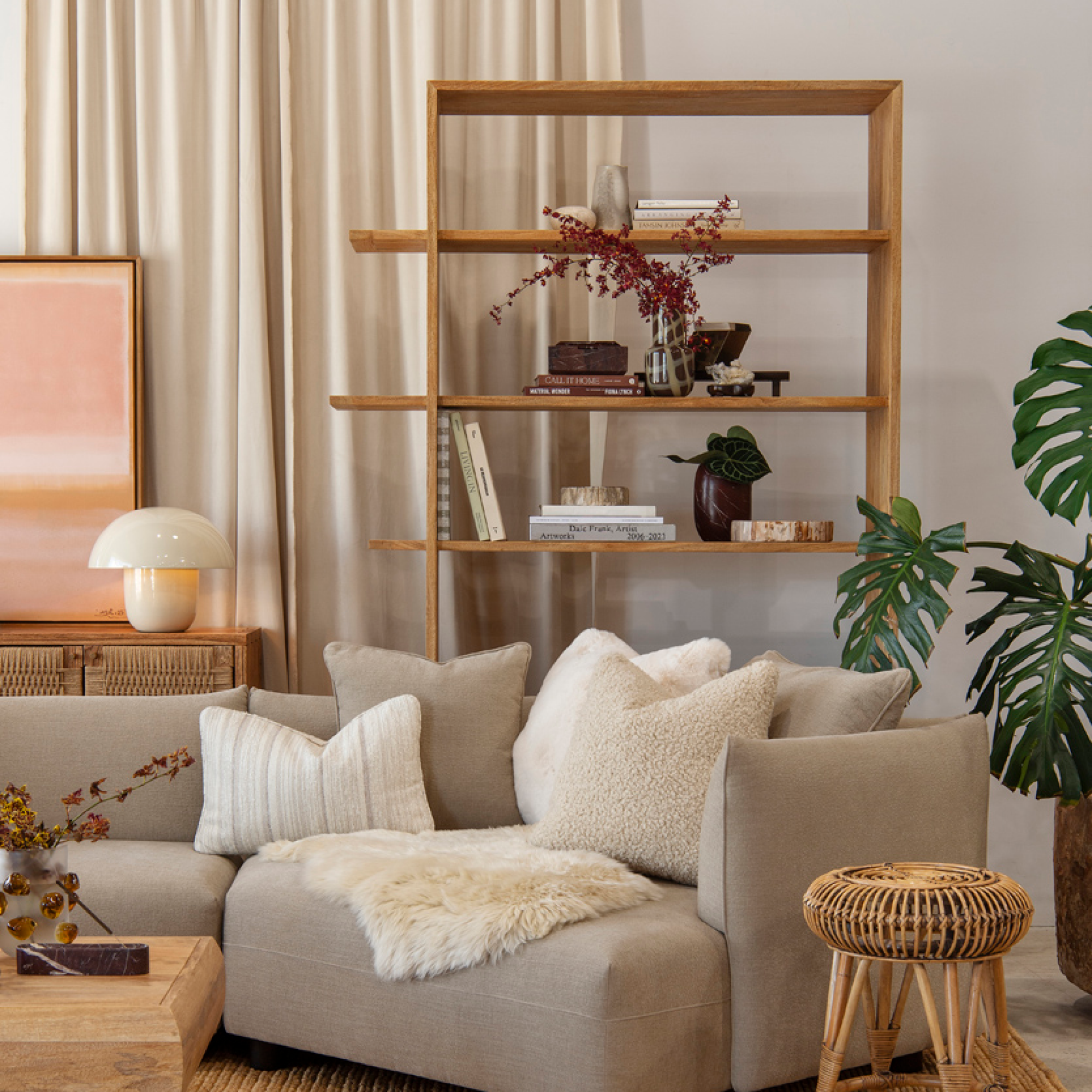 Yuli Bookcase - Rustic Matte