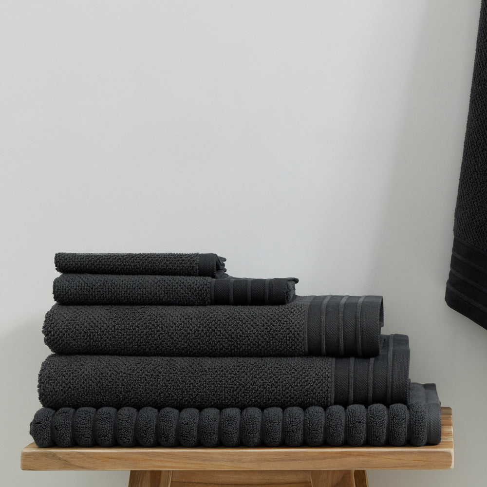 Pure Cotton Hand Towel - Charcoal