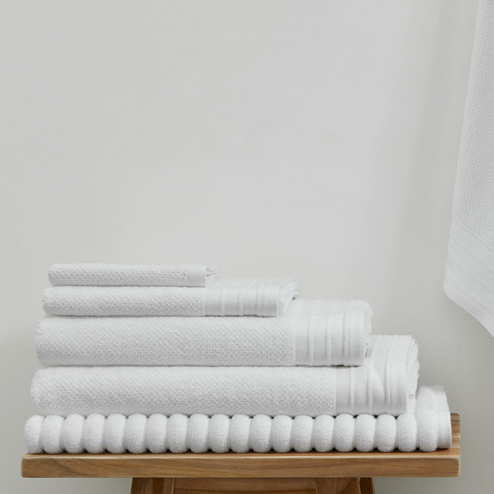 Pure Cotton Hand Towel - White
