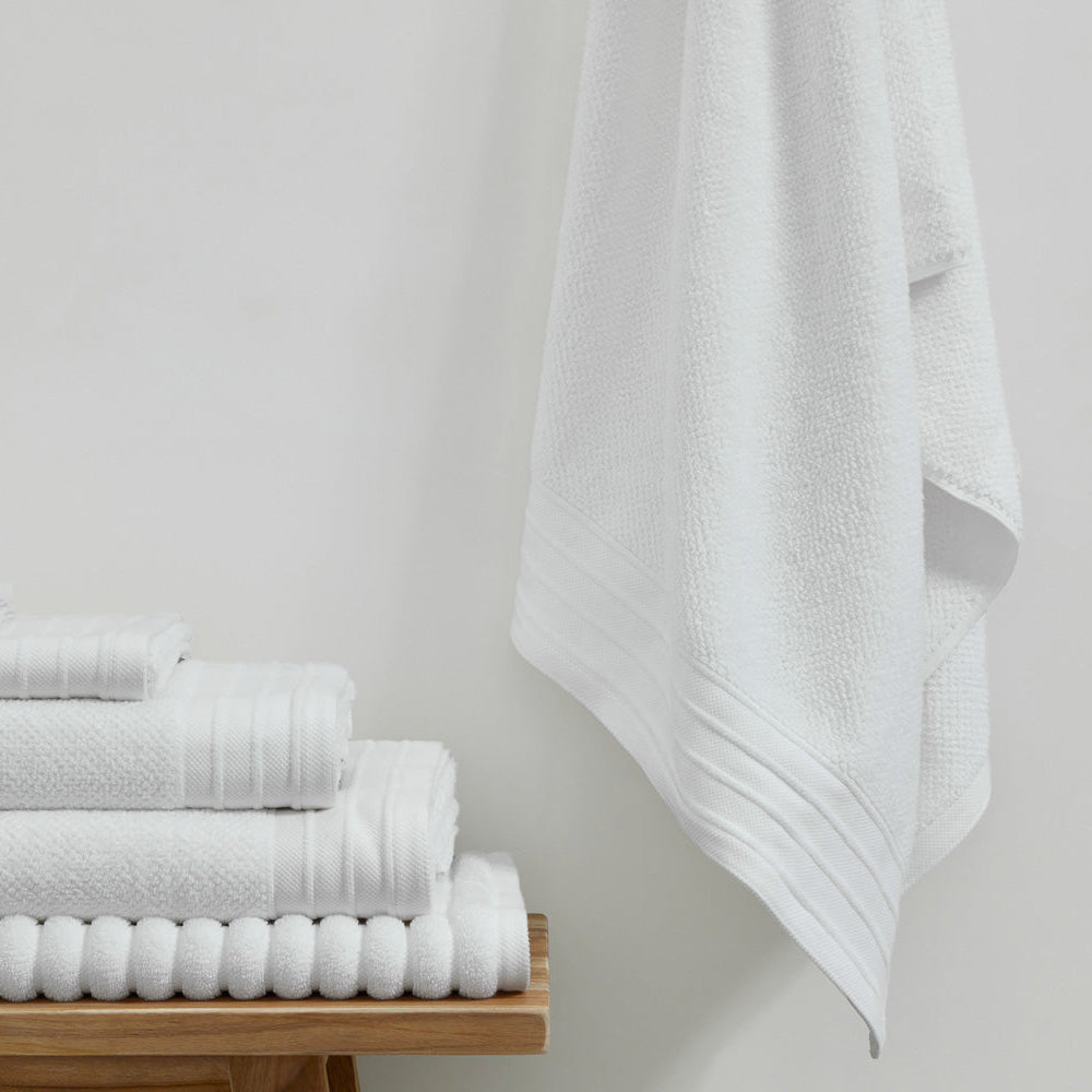 Pure Cotton Bath Towel - White