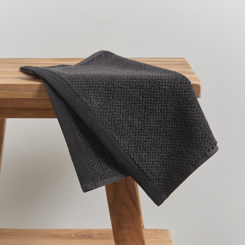Pure Cotton Face Washer - Charcoal