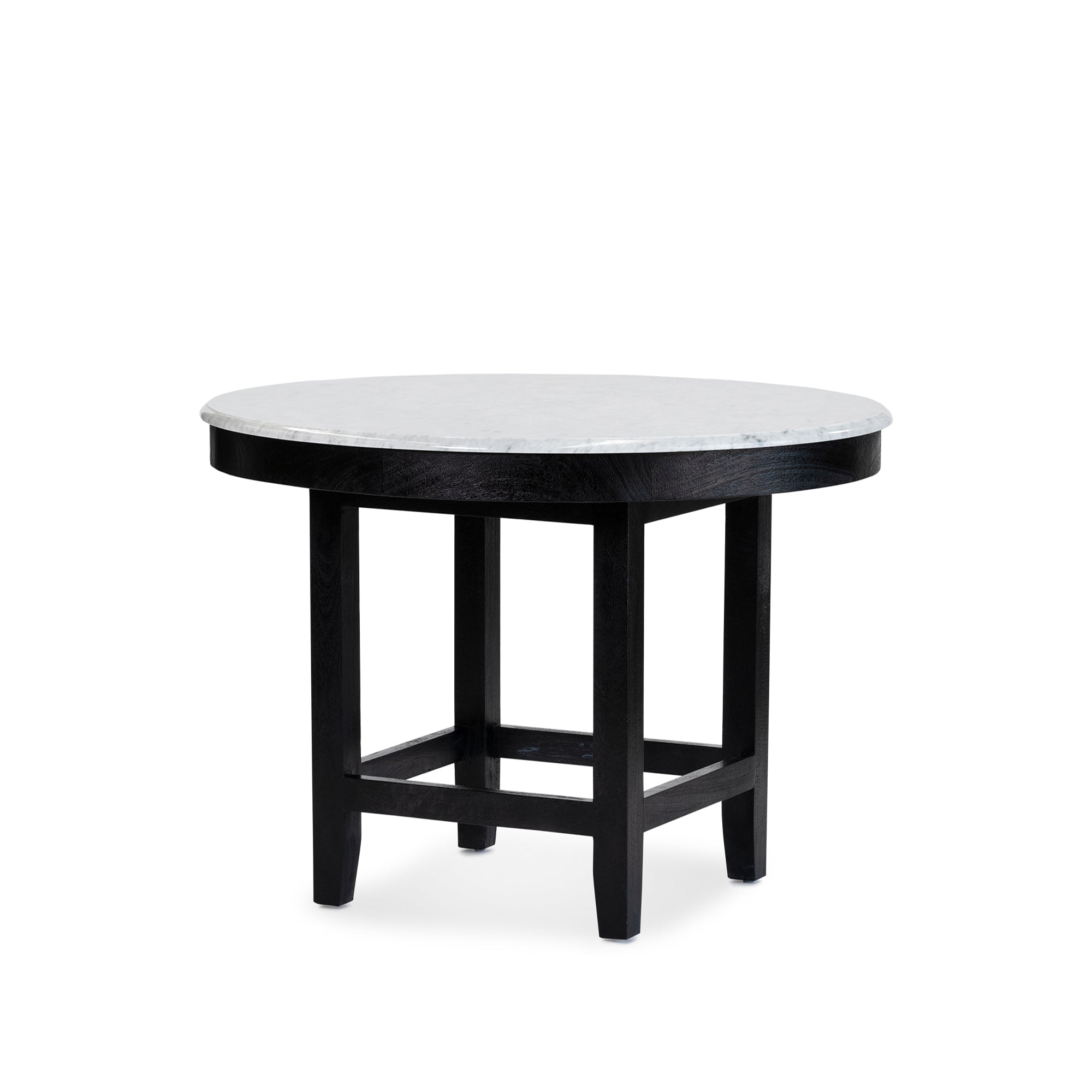 Crown Bar Table - Black/White Marble