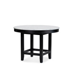 Crown Bar Table - Black/White Marble