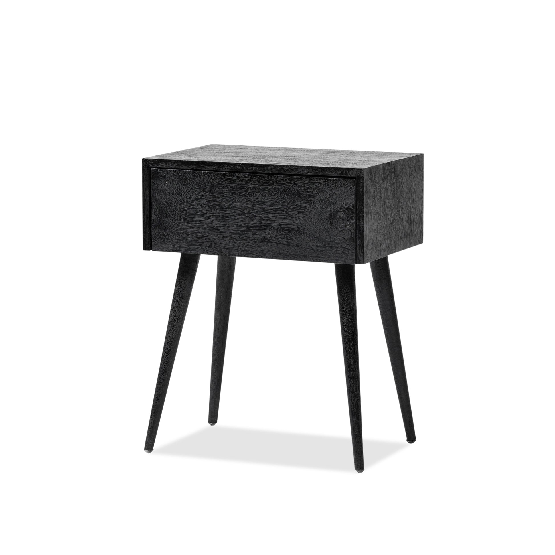 Empire's black Amsterdam Bedside without shelf on a white background
