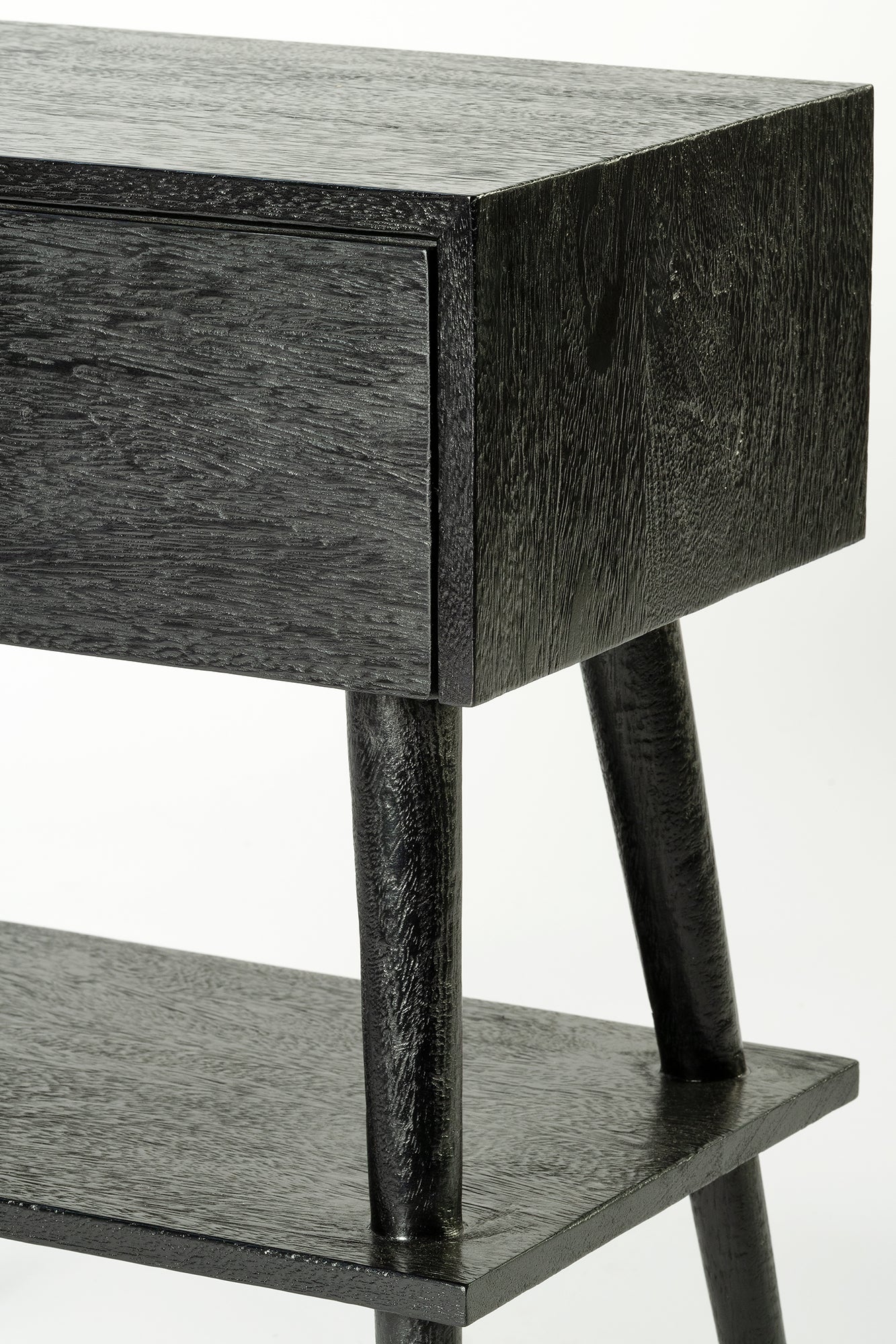 Amsterdam Bedside with Shelf - Black