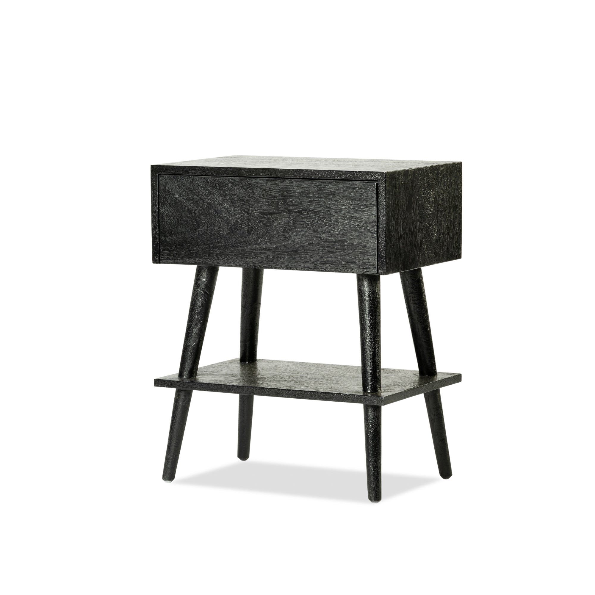 Amsterdam Bedside with Shelf - Black