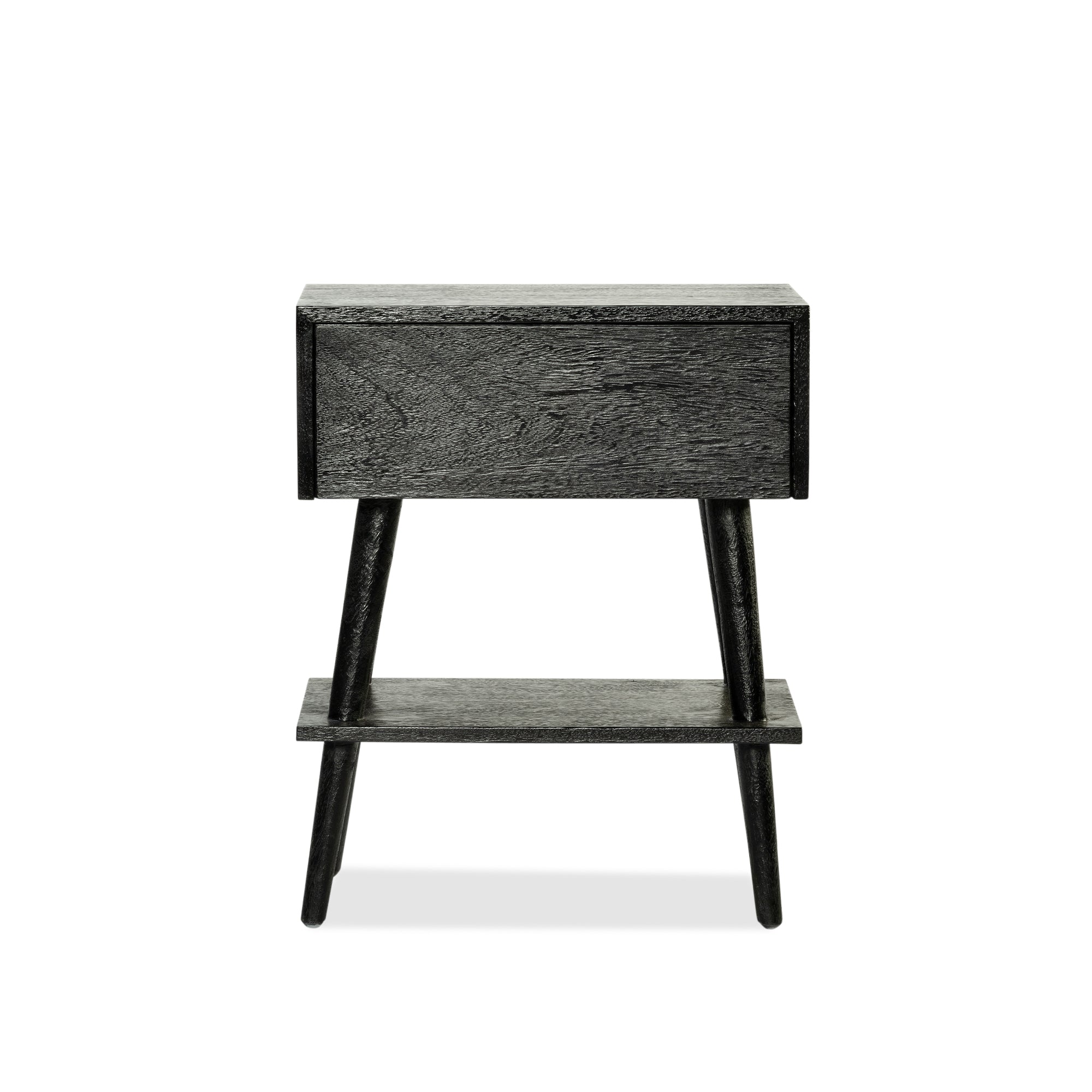 Amsterdam Bedside with Shelf - Black
