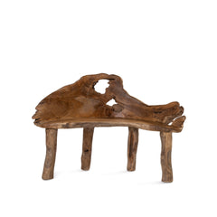 Teak Root Bench - Raw