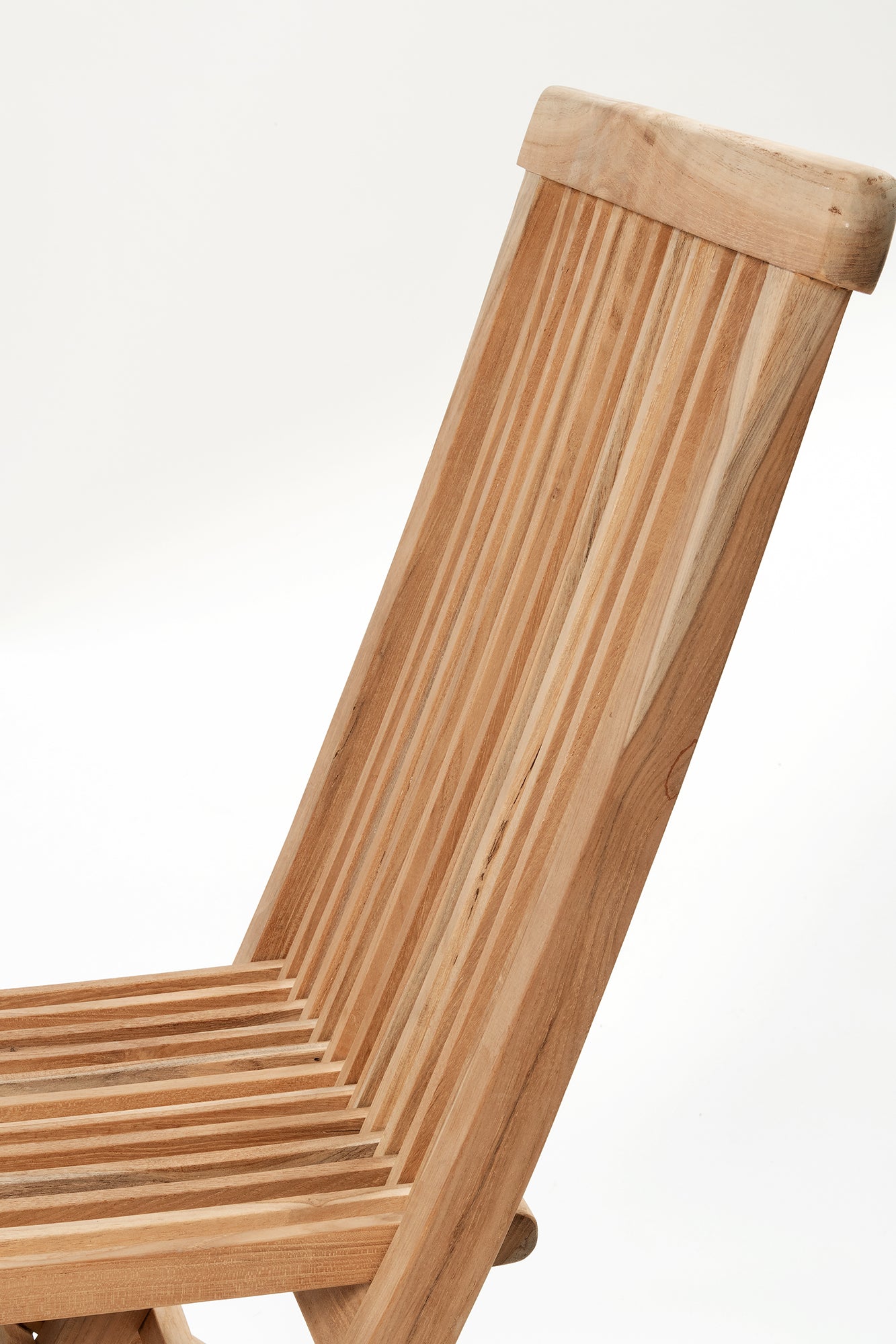 Teak Folding Chair - Raw