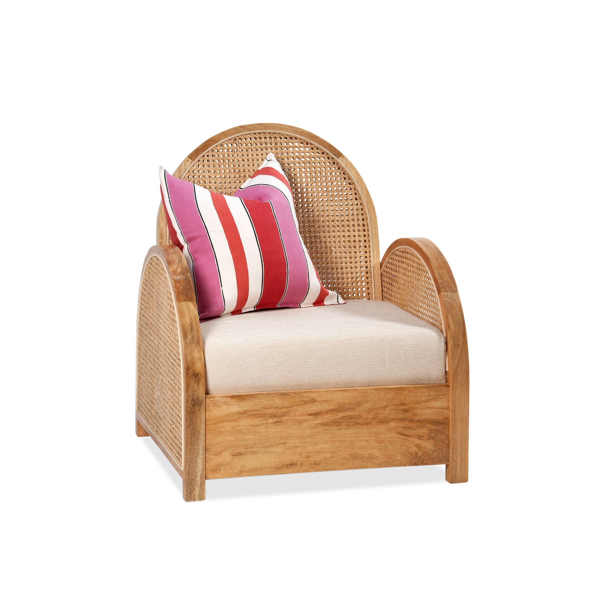Pia Rattan Chair - Natural Sealed/Bahama Sand