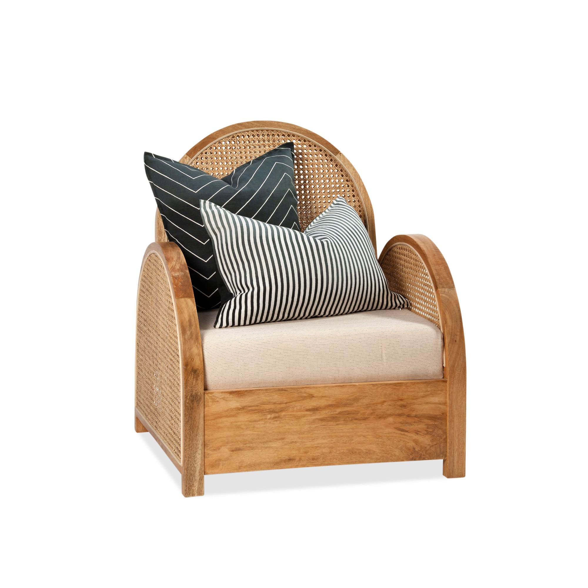 Pia Rattan Chair - Natural Sealed/Bahama Sand