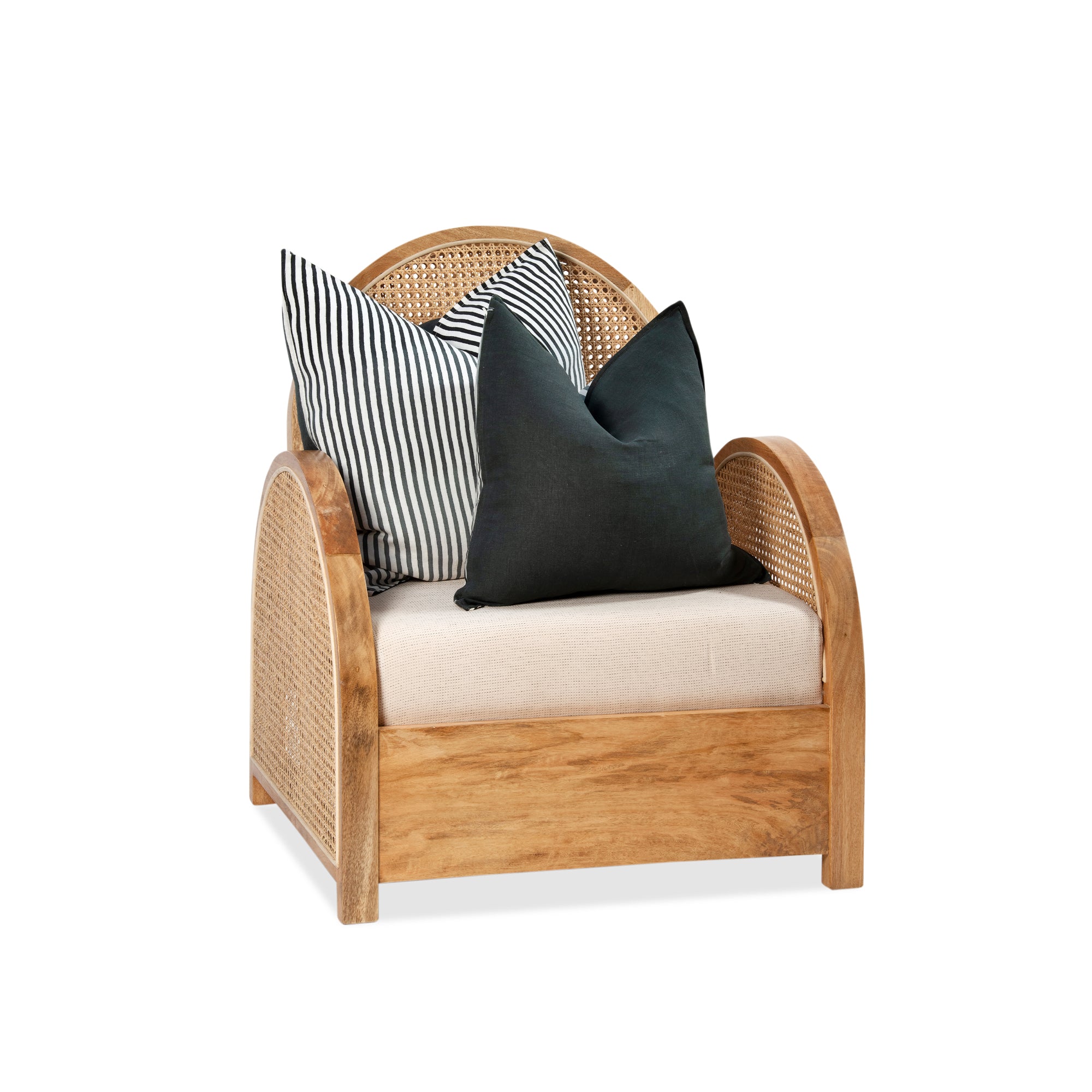 Pia Rattan Chair - Natural Sealed/Bahama Sand