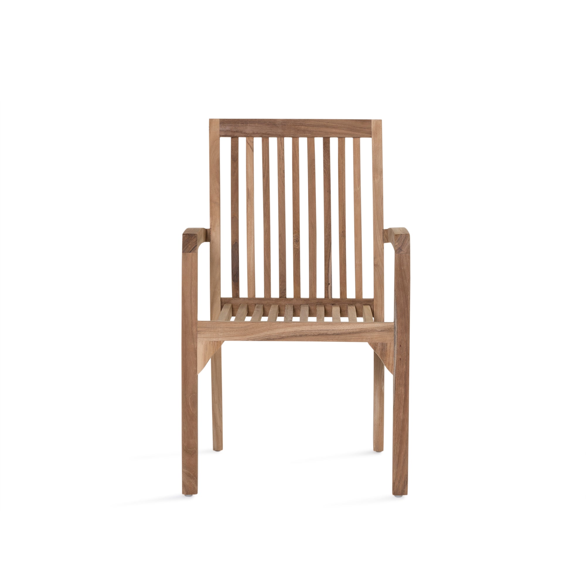Teak Stacking Arm Chair - Raw