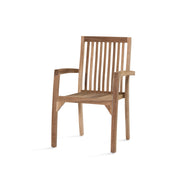 Teak Stacking Arm Chair - Raw