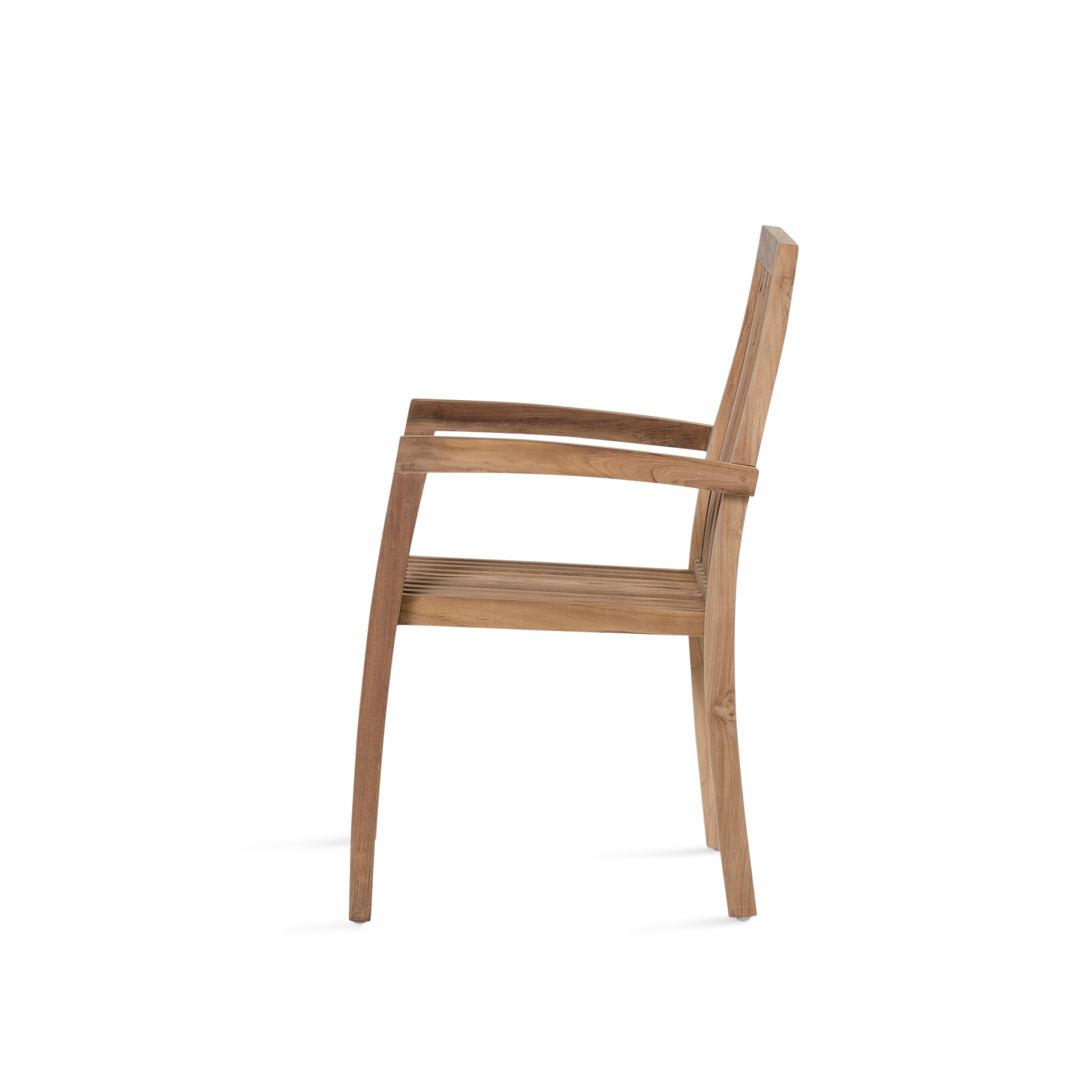 Teak Stacking Arm Chair - Raw